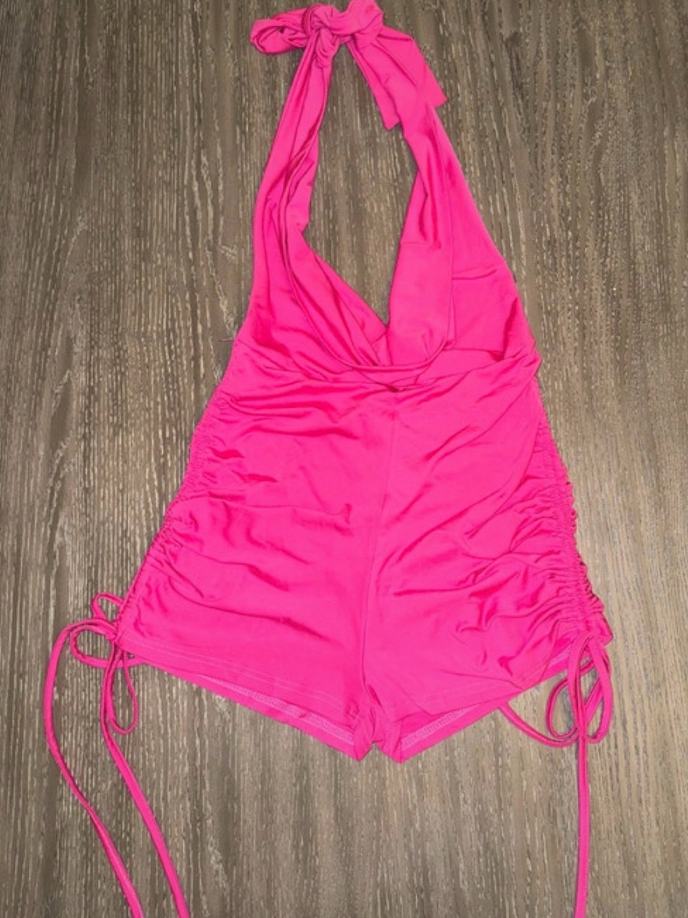 Hot Pink Halter Romper